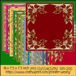 Golden Poinsettia Backgrounds-Christmas Time 2
