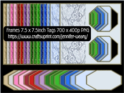 Octagon Frames Tag Set-Christmas Time