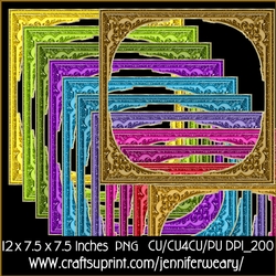Glittering Corner Frames-Merry Bright