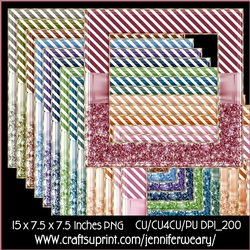 Glitter Stripes Frames-Unique