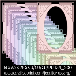 Laced Corner A5 Frames-Candy Floss