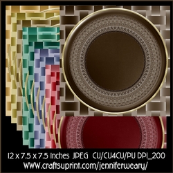 Round Gold Edging Backgrounds-Christmas Joy