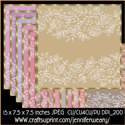Lace with Roses Backgrounds-Bee Mine