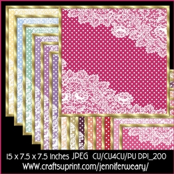 Dots n Lace Backgrounds-Sweet