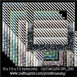 Glitter Stripes Frames-Classic
