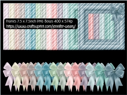 Stripped Frames Bows-Succulants