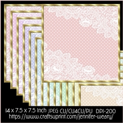 Dots n Lace Backgrounds-Candy floss