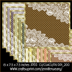 Dots n Lace Backgrounds-Warm