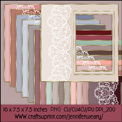 Lace Stripped Frames-Dusty
