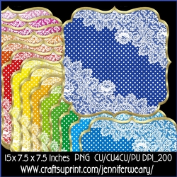 Dots n Lace Mats-colorful