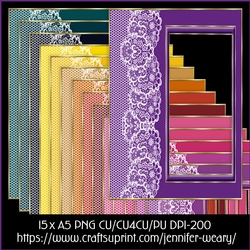 Lace Stripped A5 Frames-Exotic