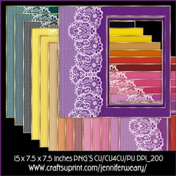 Lace Stripped Frames-Exotic