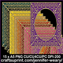 Dot n Cross A5 Frames-Exotic