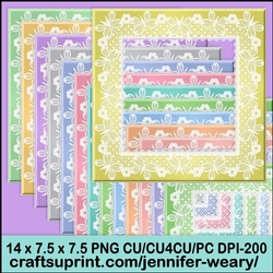 Butterfly Lace Frames Spring Light