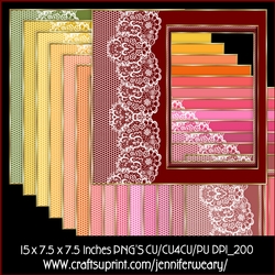Lace Stripped Frames-Flower Beauty