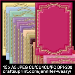 Gold Inlay A5 Backgrounds-Sweet