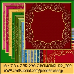 Golden Border Backgrounds Too-Christmas Time 2