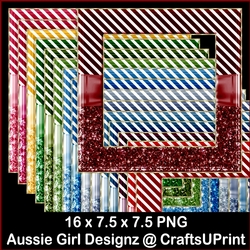 Glitter Stripes Frames-Christmas Time 2