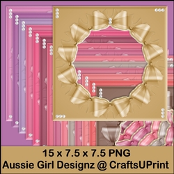Circular Bow Background Frames-Bee Mine