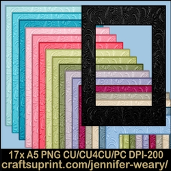 Raised Up A5 Frames-Glittering
