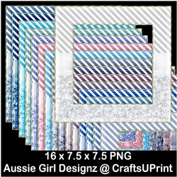 Glitter Stripes Frames-Winter Wonderland 2