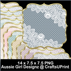 Dots n Lace Mats-Neutral