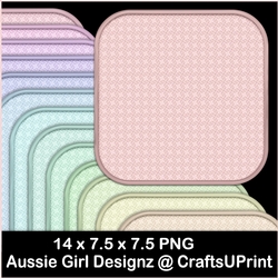 3 Pattened Mats-Candy Floss