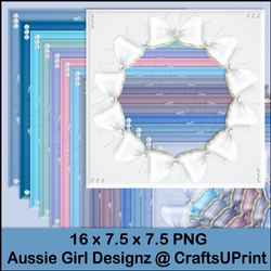 Circular Bow Background Frames-Winter Wonderland