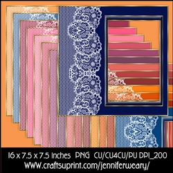 Lace Stripped Frames-Outback Sunset