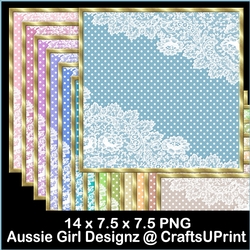 Dots n Lace Backgrounds-Cute