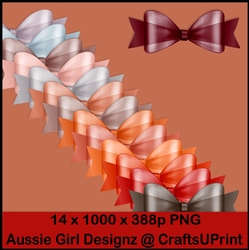 Flamingo Feather Bows 2