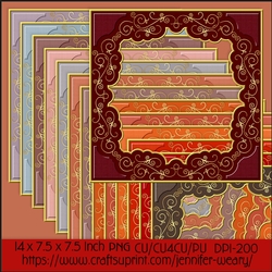 Golden Border Frames Too-Flaming Feathers