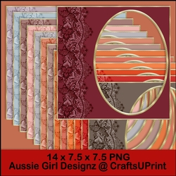 Side Border Frames-Flamingo Feathers