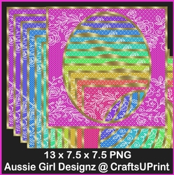 Lace with Roses Frames-Neon Rainbow