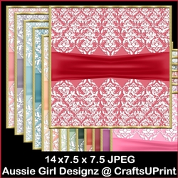 Ribbon Wrap Backgrounds-Succulants Bright