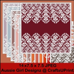 Without Ribbon Wraps White Borders-Flamingo Feathers