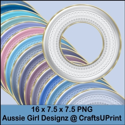 Round Gold Edging Frames-Winter Wonderland