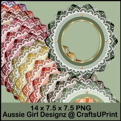Lace n Pearl Round Frames-Autumn Fall Light
