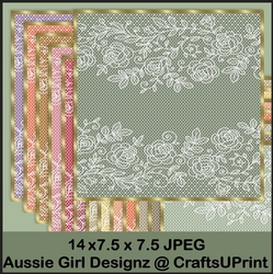 White Lace with Roses Backgrounds-Autumn Fall Light