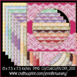 Lace Textured Frames-Sweet