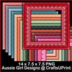 Weaved Shell Edged Frames-Succulants Bright