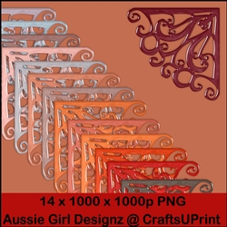 Flamingo Feathers Corners 2