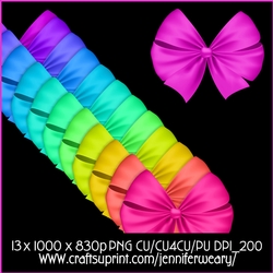 Neon Rainbow bows 2