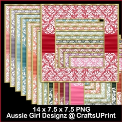 Ribbon Wrap Frames-Succulants Bright