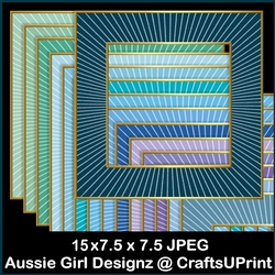 Glittery Stripe Frames-Cool