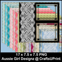 Lace Textured Frames 2-Glittering