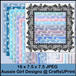 Butterfly Lace Frames-Winter Wonderland