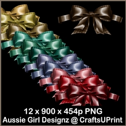 Patterned Bows-Christmas Joy