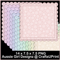 Shell Edging with Snowflake Mats-Candy Floss