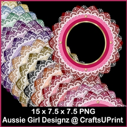 Lace n Pearl Round Frames-Sweet